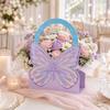 Butterfly Bouquet Packaging Box Set of 5 with Carry Handle, Gift-Ready Flower Box for Birthdays and Anniversary Display