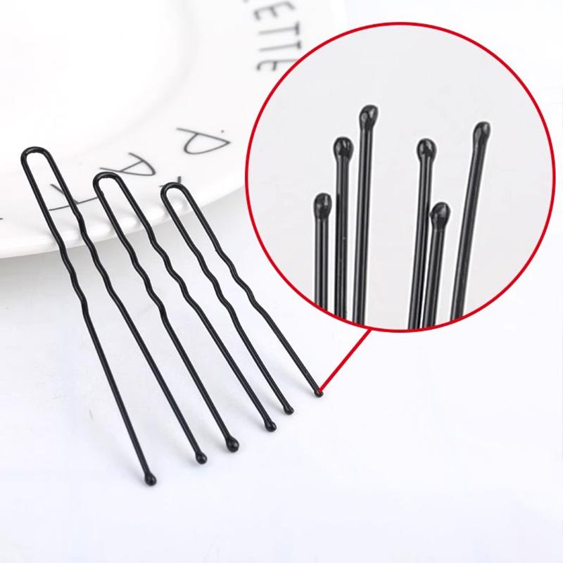 Women Invisible U-Shaped Hairpin Black Barrettes Wavy HairClip Girls Simply Hair Pins Metal Hair Grips Fashion Hair Accessories