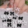 50Pcs/Set Nail Ornament Engraved 3D Effect Mini Bowknot Nail Art Decoration Fingernail Accessories
