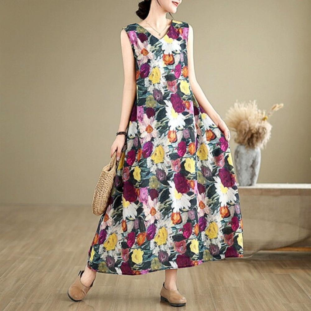 Helly Kongddang Sleeveless Dress Purslane 2 Types
