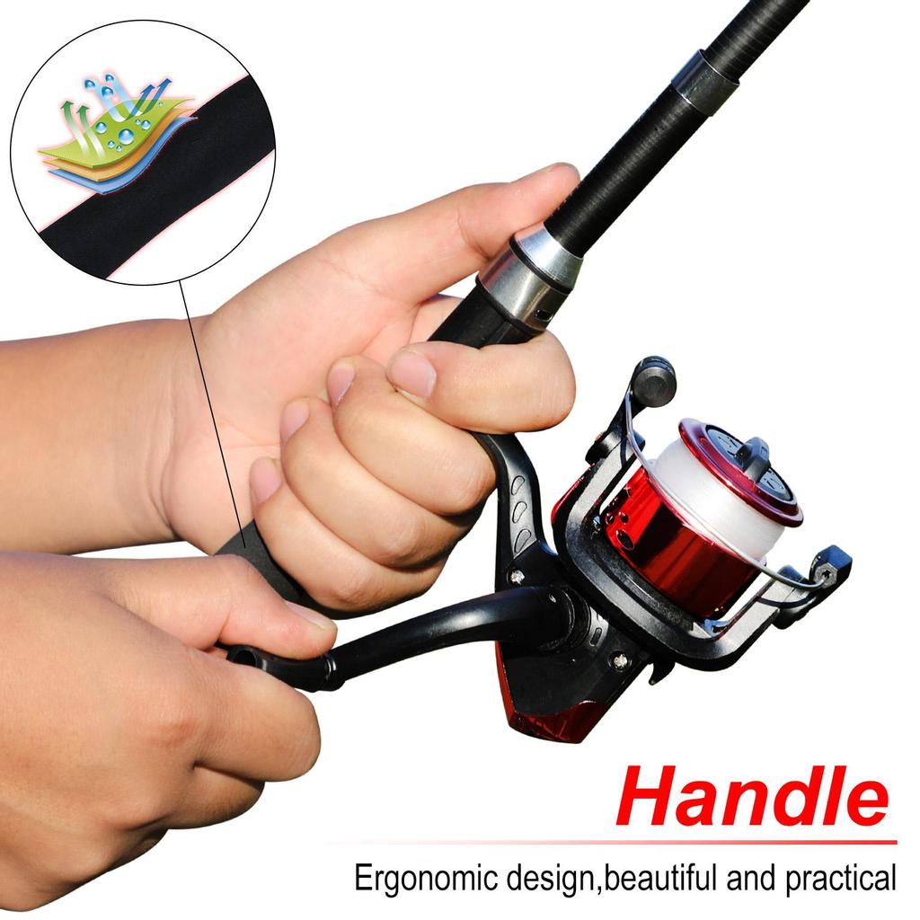 SOUGAYILANG Spinning Fishing Rod Reel Set Carbon Fiber Pole with Spinning Fishing Wheel for Freshwater Saltwater Fishing