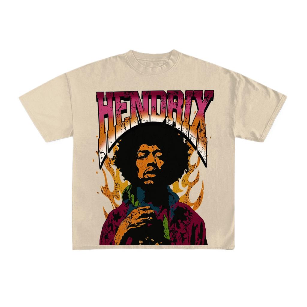2026 ВеснаЛето Уличная Мода Ретро Принт Jimi Hendrix Мужская Y2K Уличное Искусство Мужская и Женская Одежда Футболка