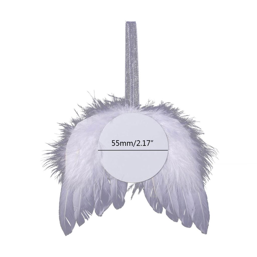 Сублимационные заготовки Подвеска Белые крылья ангела Украшение Декор для рождественской елки для изготовления ювелирных изделий Брелок DIY