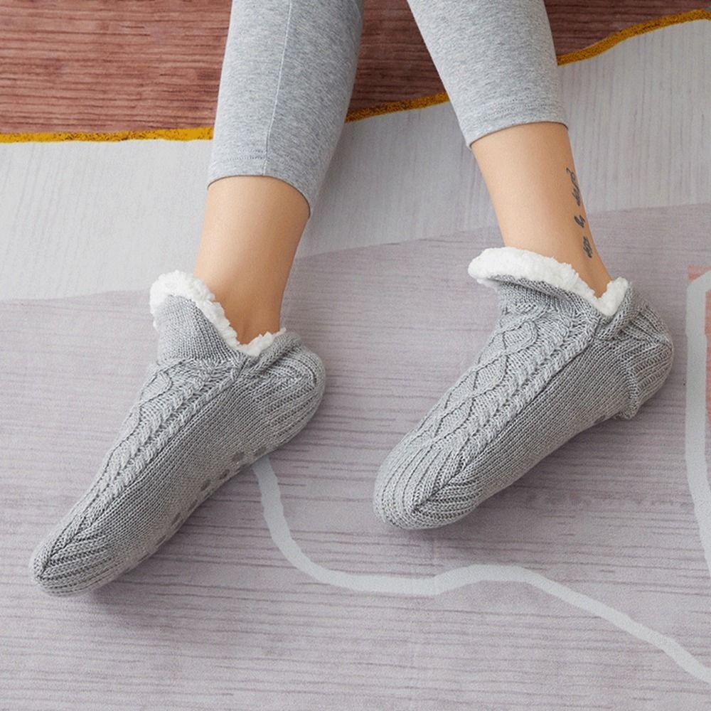 Нескользящие домашние носки Теплые носки Женские носки Коралловые флисовые носки Носки-тапочки Зимняя обувь-тапочки