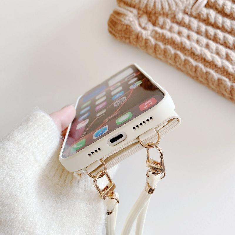 Чехол-кошелек со шнурком для OPPO Realme 14 Pro Plus 13 12 C61 C63 C65 C67 Reno 15 Слоты для карт Crossbody Шнурок PU Кожа TPU Чехол