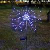 Solar Powered Fireworks String Lights 90/150 LED Outdoor Waterproof Garden Lawn Fairy Lights, 8 Modes for Balcony Holiday Decor