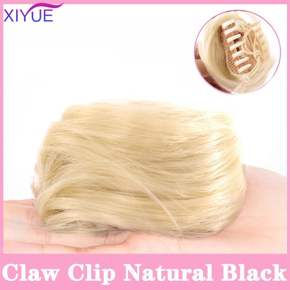 Накладные волосы на зажиме для когтей, синтетические высокотемпературные волокна, шиньон, искусственные волосы, омбре, волосы в виде когтей, грязные булочки, прическа, коготь