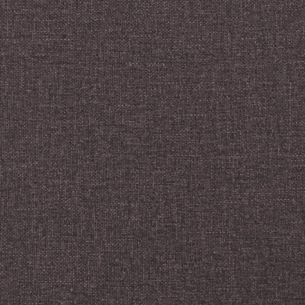 Box Spring Bed with Mattress Dark Brown 90 x 190 cm Fabric
