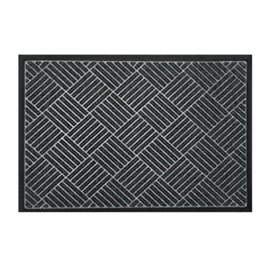 Нескользящий коврик для пола из прочной резины с надежным сцеплением, удерживающий грязь и влагу. Коврик для входа, легко чистится. Коврик для входа в помещение и на улицу.