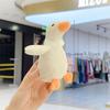 Plush Bag Plush Goose Keychain Pendant Yellow And White Colored Plush Bag Pendant
