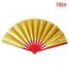8/10-дюймовый двухсторонний золотой лазерный веер, китайский веер тайцзи, голографические складные веера, веер кунг-фу, веер для украшения концертных баров и вечеринок