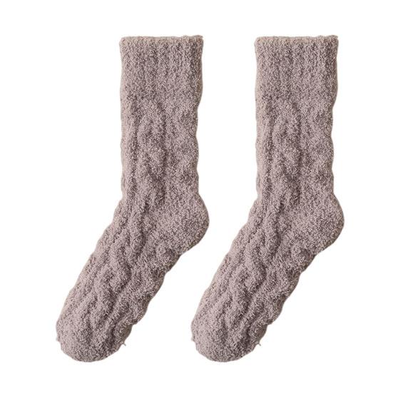 Women's Fuzzy Coral Fleece Slipper Socks Thick Cozy Soft Warm Home Floor Socks Winter Thermal Sleep Socks