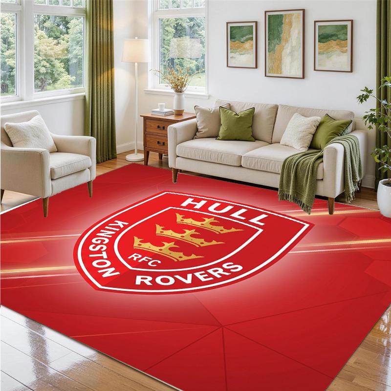 Hull KR Design Crystal Velvet Rug Soft Decorative Mat for Bedroom Entrance