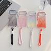KEYSION Metal Lens Stand Magnetic Phone Case for MagSafe for iPhone 17 Pro Max Air Gradient Colors Shockproof Lanyard Back Cover