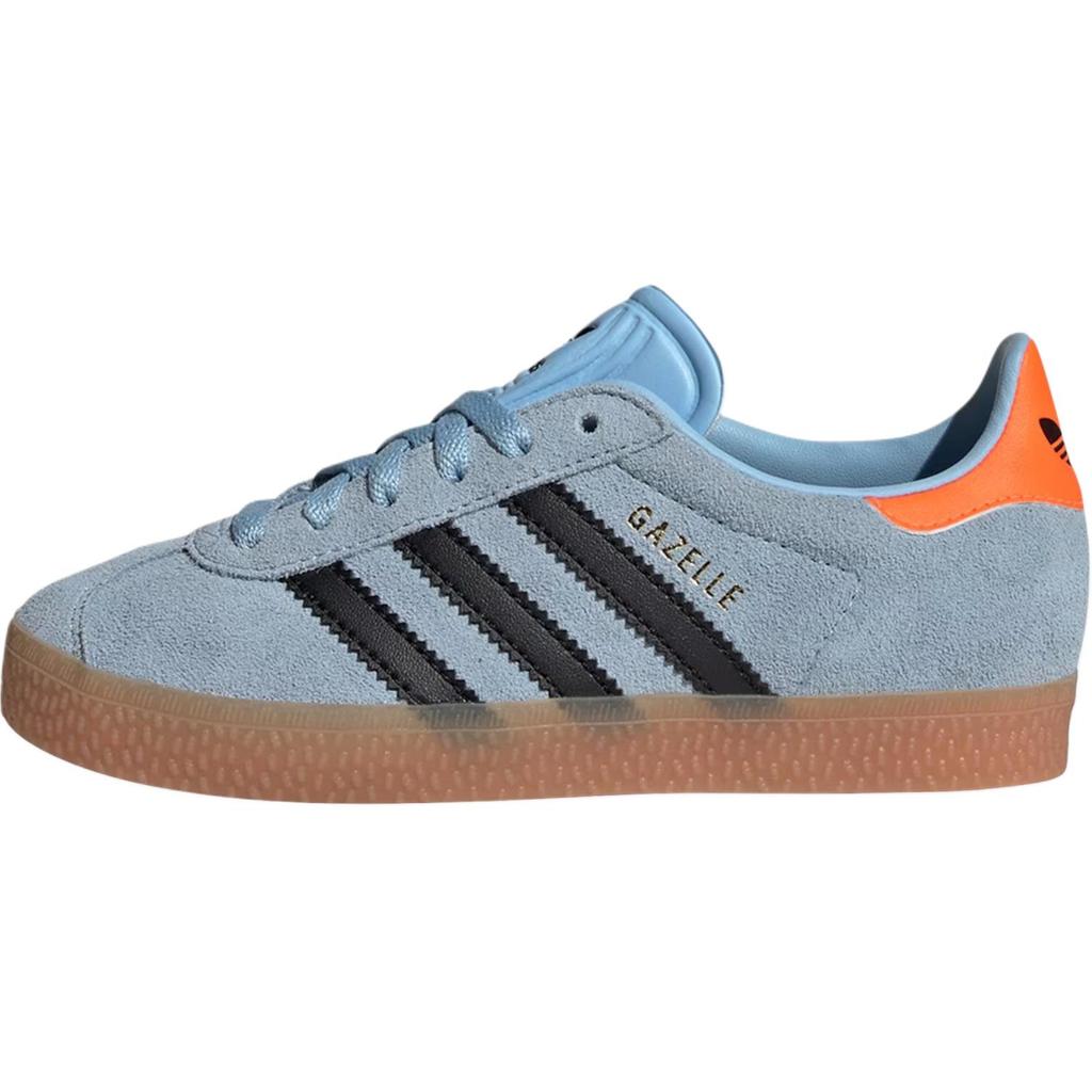 Adidas Originals GAZELLE Suede Abrasion Resistant Low top Kids' Skateboarding Shoes Blue Kids' ID6554