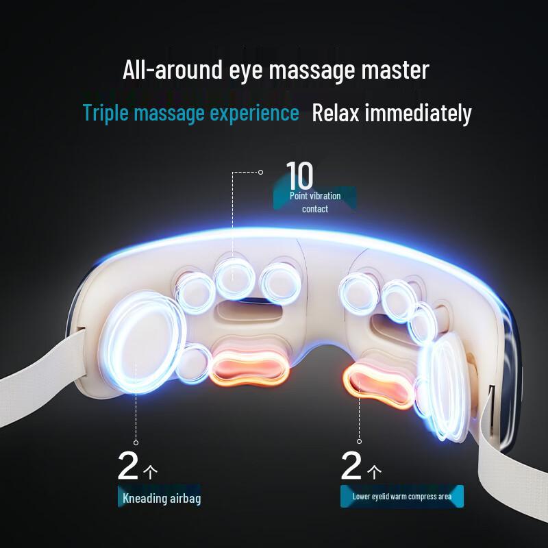 Визуальный складной массажер для глаз Jingdong E7 Pro с китайской вилкой (адаптер в комплекте)