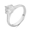 Silver Ring with Cubic Zirconia, Product Weight 2.97 G (2187202)