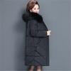 Women's Winter Plus Size Loose Warm Medium-length Down Jacket Hooded Jacket Solid Colour Slim Models Outerwear