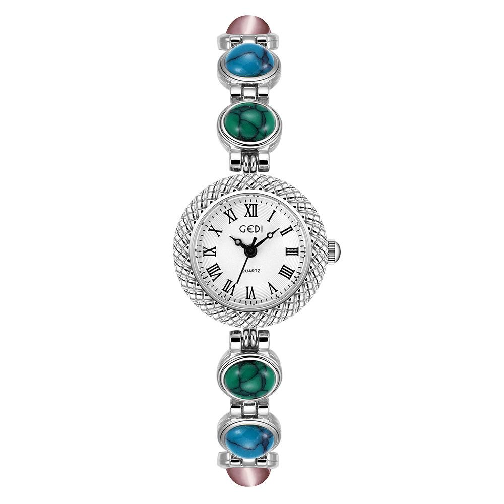 Женские винтажные часы-браслет класса люкс, брендовые, высококлассные, с семицветной цепочкой, модные женские кварцевые наручные часы в подарок