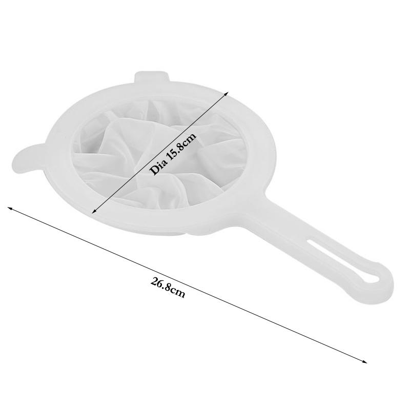 200 Mesh Kitchen Filter Fine Mesh Strainer Sieve Nylon Filter Spoon Plastic Soy Milk Juice Yogurt Food Strainer Kitchen Utensils