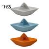 Integrated Molding Figurine 3D Printed Paper Boat Figurine, Nautical-Themed Minimalist Origami Smooth Surface Ornament Statue, Collectible Desktop for