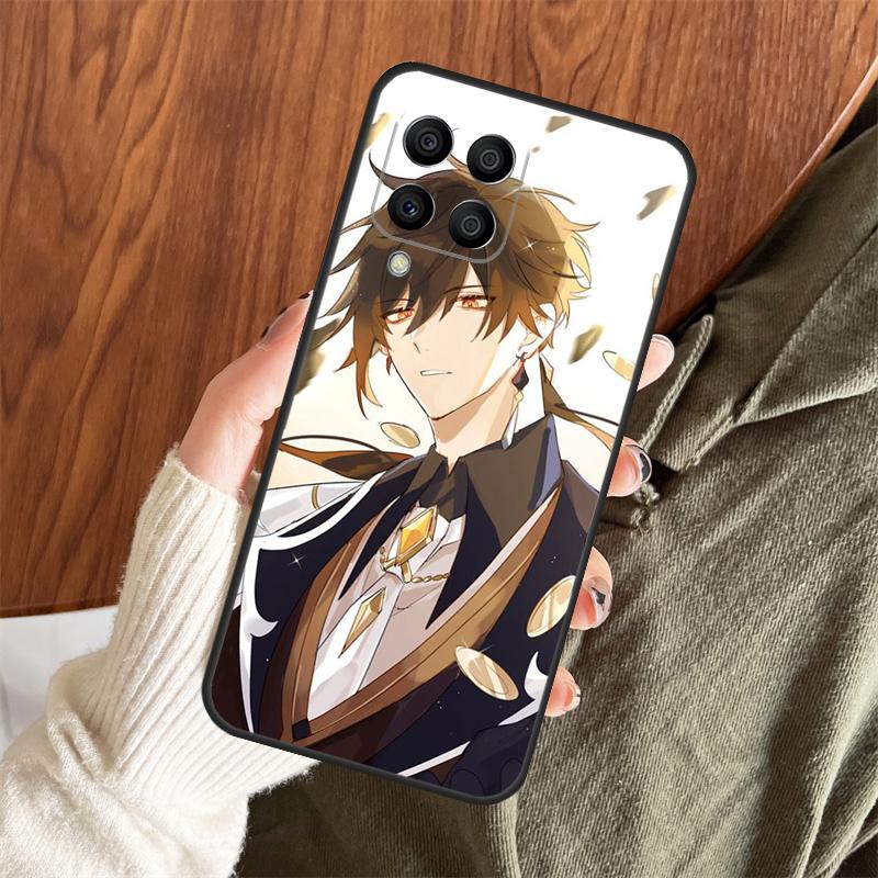 Чехол Zhongli Genshin Impact для Samsung Galaxy M12 M32 M52 M35 M55 M15 M11 M13 M14 M06 M16 M36 M56 M31 M53 M34 M54