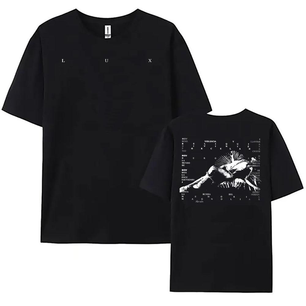 Rosala LUX TRACKLIST TEE Хлопковая футболка с коротким рукавом Модная женская футболка Графическая печать Одежда Унисекс Уличная одежда Женская Унисекс Рубашка