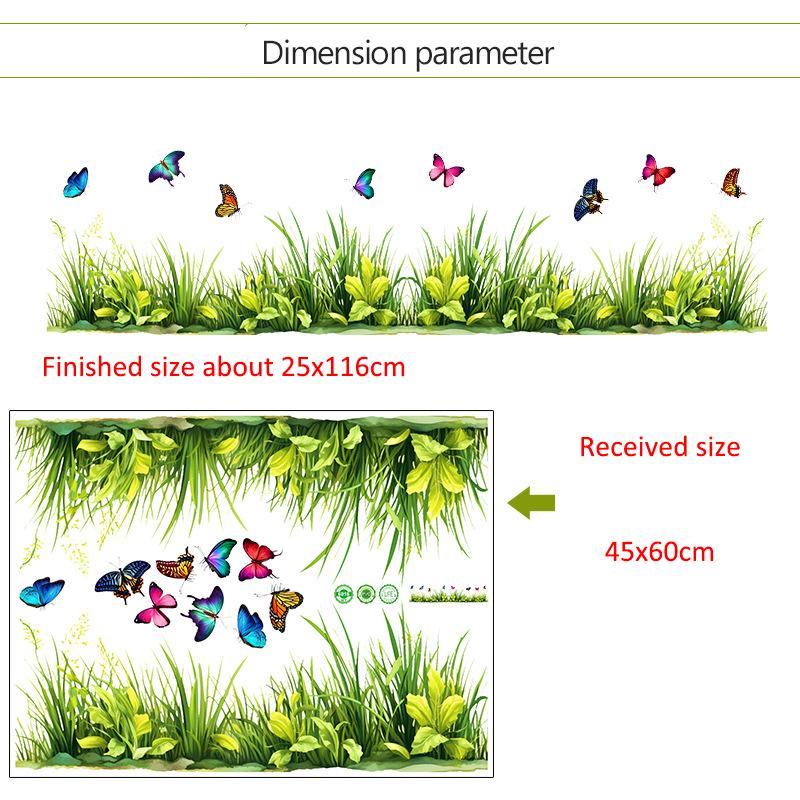 Настенные наклейки для гостиной спальни минималистичные плинтусы цветы розы растения креативная линия талии фоновые картины настенное искусство домашний декор