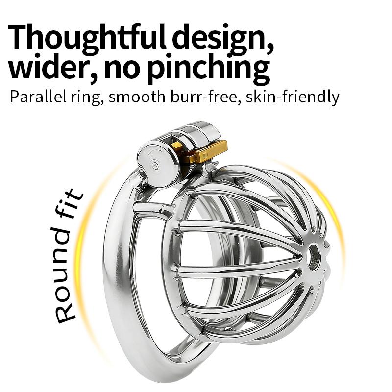 SEXBAY Stainless Steel Chastity Cage for Male-LGBT Lock Cock Ring Adult Sex Toy with BDSM SM Features