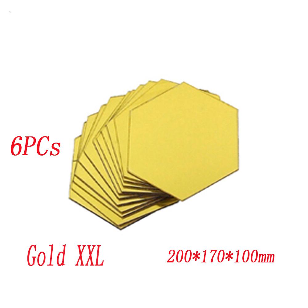 6/12Pcs Hot Art Safety Mirror Wall Sticker Mural Decals Home Decor Geometric Hexagon