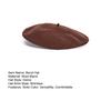 Women Beret Hat Solid Color Elastic Warm Soft Painter Hat Autumn Winter Travel Daily Wear Fashion Accessory