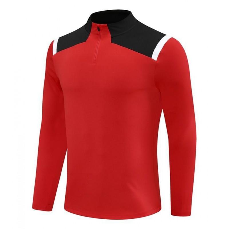 Unisex Long Sleeve Half-Zip Training Set Outdoor Sports Quick-Dry Breathable Athletic Top