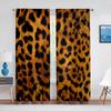 Brown Leopard Cheetah Animal Fur Sheer Voiles Curtains for Living Room Bedroom Decoration Window Chiffon Tulle Curtain Drapes