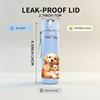 1PC Fluffy Puppy Dog Watercolor Print 750ml Color Plastic Sports Water Bottle Leakproof Flip Straw Lid Suitable for Sports Office Home Use