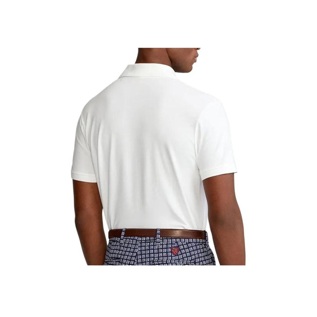 Polo Ralph Lauren Bear Embroidered Прямой покрой с коротким рукавом Поло Мужские топы Белый 781862841-001