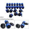 SP13 Waterproof Connector IP68 2/3/4/5/6/7/9 Pin Cable Connector Male/Female Plug Socket Nut/Flange/Docking Cable Wire Connector