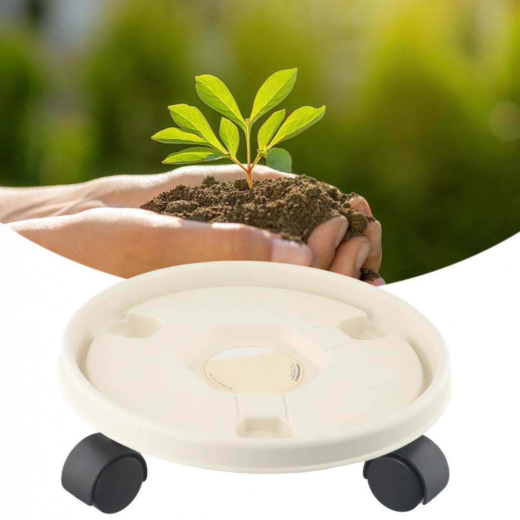 Flowerpot Base Roller Plate Sturdy Support with Degree Rotating Wheels