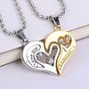 Unique Carved Design Fashion Friends Jewelry Gift Love Couple Necklace Necklace Heart-shaped Pendant Pendant
