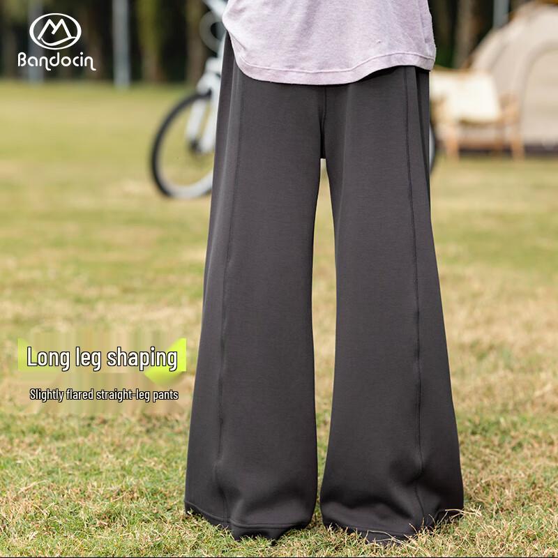 Girls' Solid Color Wide-Leg Casual Pants