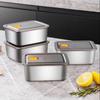 Прямоугольный герметичный контейнер Портативный ланч-бокс Контейнер для пикника Контейнер для хранения свежих продуктов из нержавеющей стали Хранение фруктов