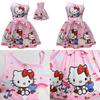 Безрукавное платье с принтом Hello Kitty и оборками для весеннего наряда