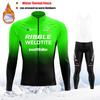 Зимний Термо Флисовый Велосипедный Комплект Джерси Maillot Ropa Ciclismo Сохраняет Тепло MTB Велосипедная Одежда Синий Велосипедный Комплект