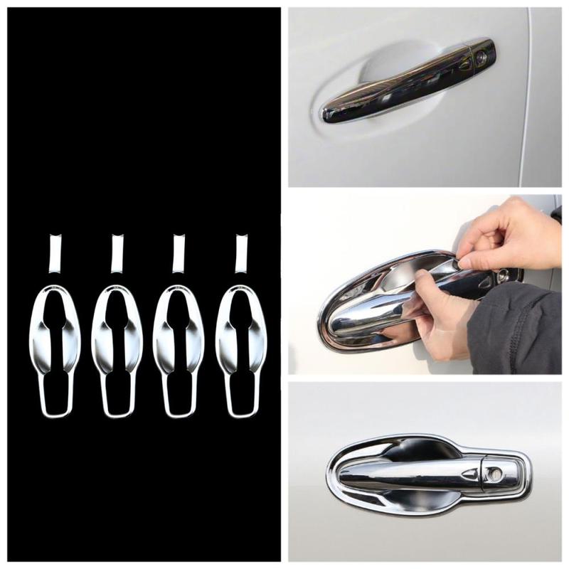 8pcs Exterior Door Handle Bowl Covers For Renault Koleos Samsung QM6 2016-2024 Chrome Trim ABS Protection Accessories