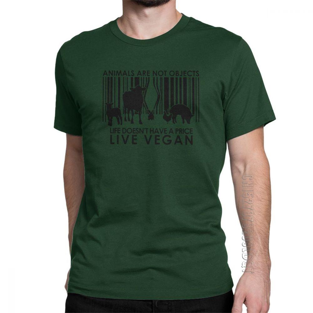 Vegan Tee Shirt Chic Animals Are Not Objects T Shirt Unisex Plus Size Tops Amazing TShirt O Neck Pure Cotton