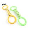 Strong Dog Chew Toy Pet Double Loop Design Cotton Rope Interactive Puppy Canine Bite-resistant Teeth Oral Health Safe Double-loop
