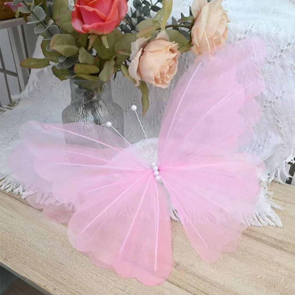 Big Size 3D Butterfly Decoration 50cm Large Artificial Butterfly Valentines Day