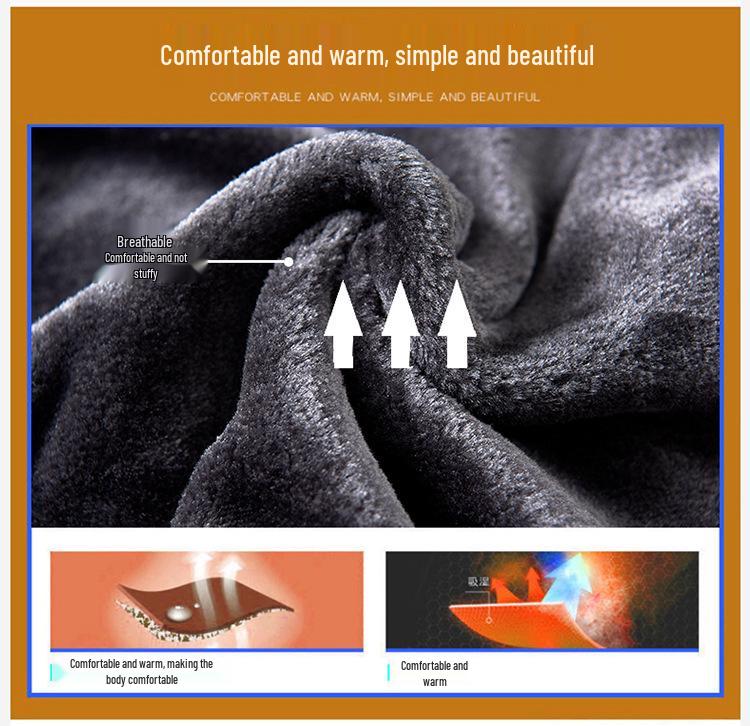 2025 Men's Cotton-Padded Jacket: Thickened, Warm, Velvet-Lined, with Fur Collar for Middle-Aged and Elderly