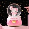 Cartoon Couple Crystal Ball Resin Snow Globe Music Box Toy