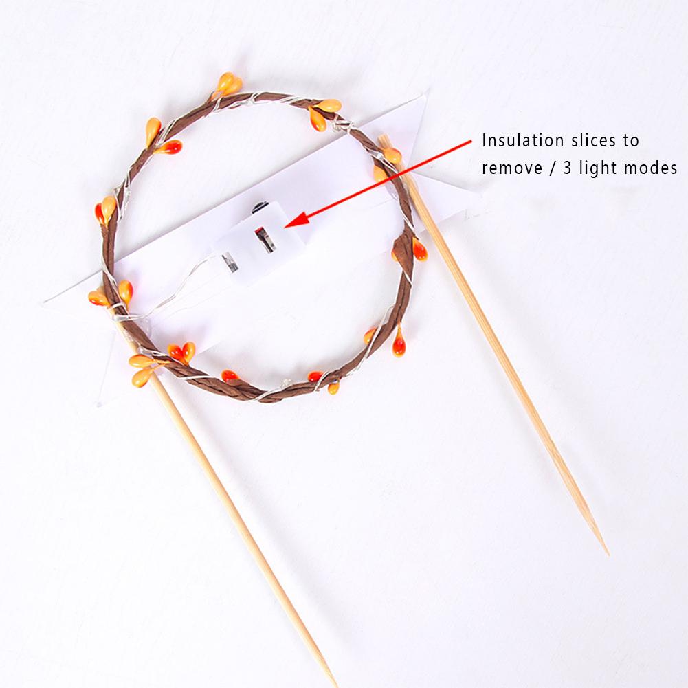 Led Luminous Garland Insert Card Bright Cake Decoration For Birthday Party Diy Cake Decoration