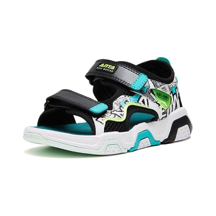 Anta Противоскользящие амортизирующие прочные детские сандалии детские сандалии белые зеленые 312329983-3
